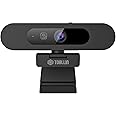 TOALLIN 4K AI Webcam with WDR, Auto Light Correction, AI Tracking with Auto-Framing, Auto-Focus, 5X Adjustable Digital Zoom, Built-in Dual Noise-Canceling Mics, 92° FOV Webcam for Online Video Calls