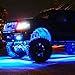 YaeCCC 4pcs LED Rock Light Under Body Glow Trail Rig Lamp Waterproof (Blue) Compatible for JEEP ATV SUV Truck Boat