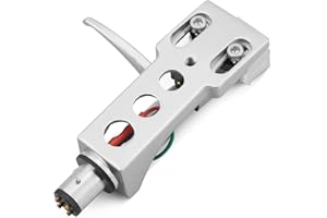 WUJEXUHE Silver Headshell, AT-3600L Magnetic Cartridge Stylus Fit for Pioneer PLX-1000 PL-518 PL-530 PL-A35 PLX-500 PL-560 PL-200 PL-516 PL-255 PL-200X XL-A700 PL-A45D