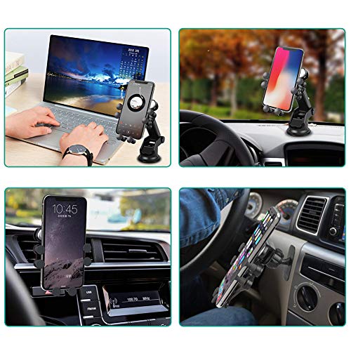 Phone Holder for Car, CCICITA Gravity Automatic Locking Cell Phone Car Mount Air Vent 3 in 1 Universal Stable Stand Clip Holders Compatible with iPhone Samsung Galaxy Note