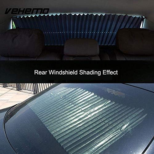 Huste (Front) Car Retractable Windshield Sunshade Auto Sun Shade Cover for Most car Trucks SUV UV Protection Front Windows,80cm