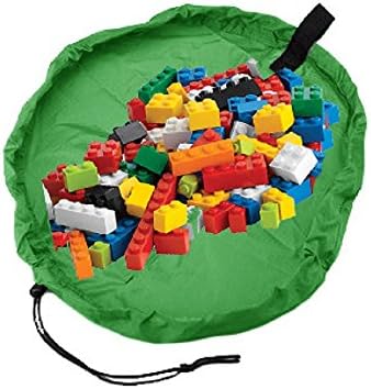Kid's Play Mat and Toys Storage Bag (18"(45cm), Green)