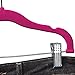 Home-it 10 Pack Clothes Hangers with clips Pink Velvet Hangers use for skirt hangers Clothes Hanger pants hangers Ultra Thin No Slip