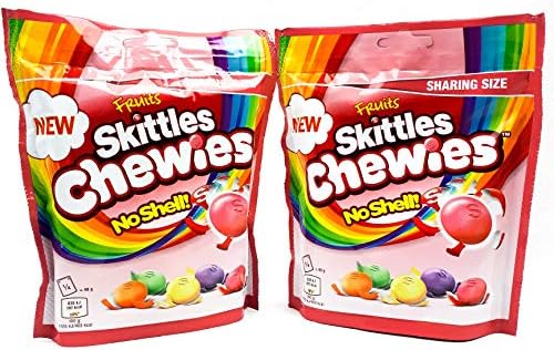 Skittles Fruit Chewies Pouch Chewy Candies with Fruit Flavours Bundle Pack of Two Bundle