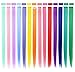 Rhyme 14 PCS Colored Hair Extensions Clip in/On for America Girls and Kids Doll hiar Accessories Wig Pieces Synthetic Hair Extensions (Multicolour)thumb 1