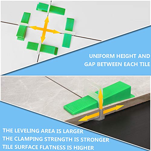 YEFU Tile Leveling System 1/8'' Kit Include 300 PCS Tile Spacers Clips