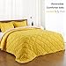 Basic Beyond Down Alternative Comforter Set (Queen, Lemon/Pink) - Reversible Bed Comforter with 2 Pillow Shams for All Seasons