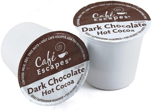 Cafe Escapes 6802CT Dark Chocolate Hot Cocoa K-Cups, 24/box, 4 Box/carton