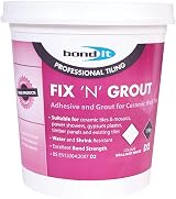 Bond It 3.75kg Fix N Grout Tile Adhesive & Grout Brilliant White view 2