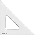 Pacific Arc's Scholastic Triangle - 4 inch - Clear - 45/90 Angle - Plain Edge - Polystyrene - Technical Drawing Tools, Drafting, Architect and Engineering.