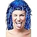 Sumind 4 Pieces Foil Tinsel Wigs Fancy Dress Shiny Party Wig Adults Metallic Cosplay Supplies(Gold, Blue, Red and Pink)