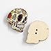 WYSE 50 PCS Skull Wooden Buttons 2 Hole Sewing Button for Card Making Scrapbooking Clothes Accessories (Skull)