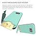 Galaxy S7 Edge Case, Teelevo [Card Slot Holder] Dual Layer Heavy Duty Shock Absorbent Wallet Case with Credit Card Slot and Kickstand [Protective Card Case] for Galaxy S7 Edge (2016) - Mint Green