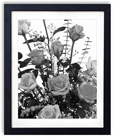 Amazon Co Jp 木製フォトフレーム 写真フレーム 木製の枠 40cmx60cm バラ花ブーケ装飾美しさ 白黒の装飾画 壁掛け 壁飾り 壁ポスター おしゃれ ウォールアート アートパネル 壁の絵 インテリア絵画 額縁 部屋飾り 黒額縁が飾っている 壁画 ホーム キッチン