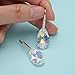 EleQueen 925 Sterling Silver CZ Teardrop Shepherd Hook Dangle Earrings Iridescent Aurora Borealis AB