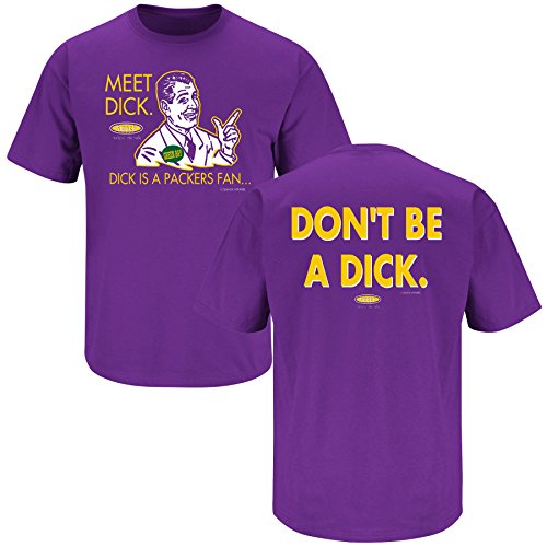 Minnesota Vikings Fans. Don't be a Dick Purple T-Shirt (Large)