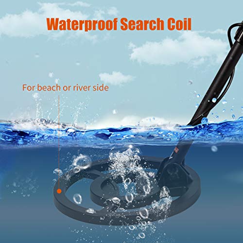 Dnyker Metal Detector High Accuracy Adjustable Waterproof LCD Display Gold Metal Detector with Sensitive Search Coil,Pinpoint Function for Adults and Kids