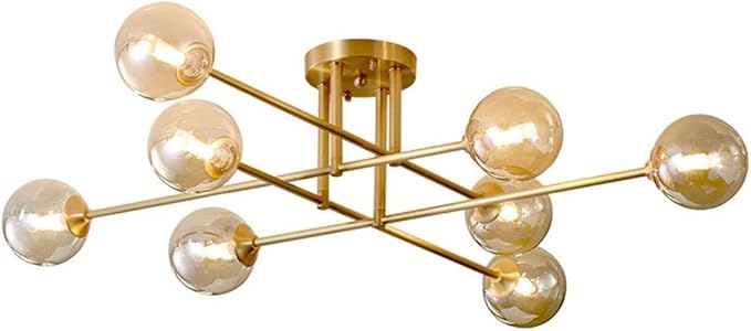JL-GROUP Moderne Deckenbeleuchtung Gold 8 * Lichter Kronleuchter aus