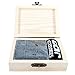Q bar Accessories Whiskey Stones - Gift box w’ 9 black Basalt Cube Chilling Rocks - Velvet Storage Pouch - Liquor and Wine Cooler - No More Taste Of Water - Premium Wooden Box - Free Ebook Bonus