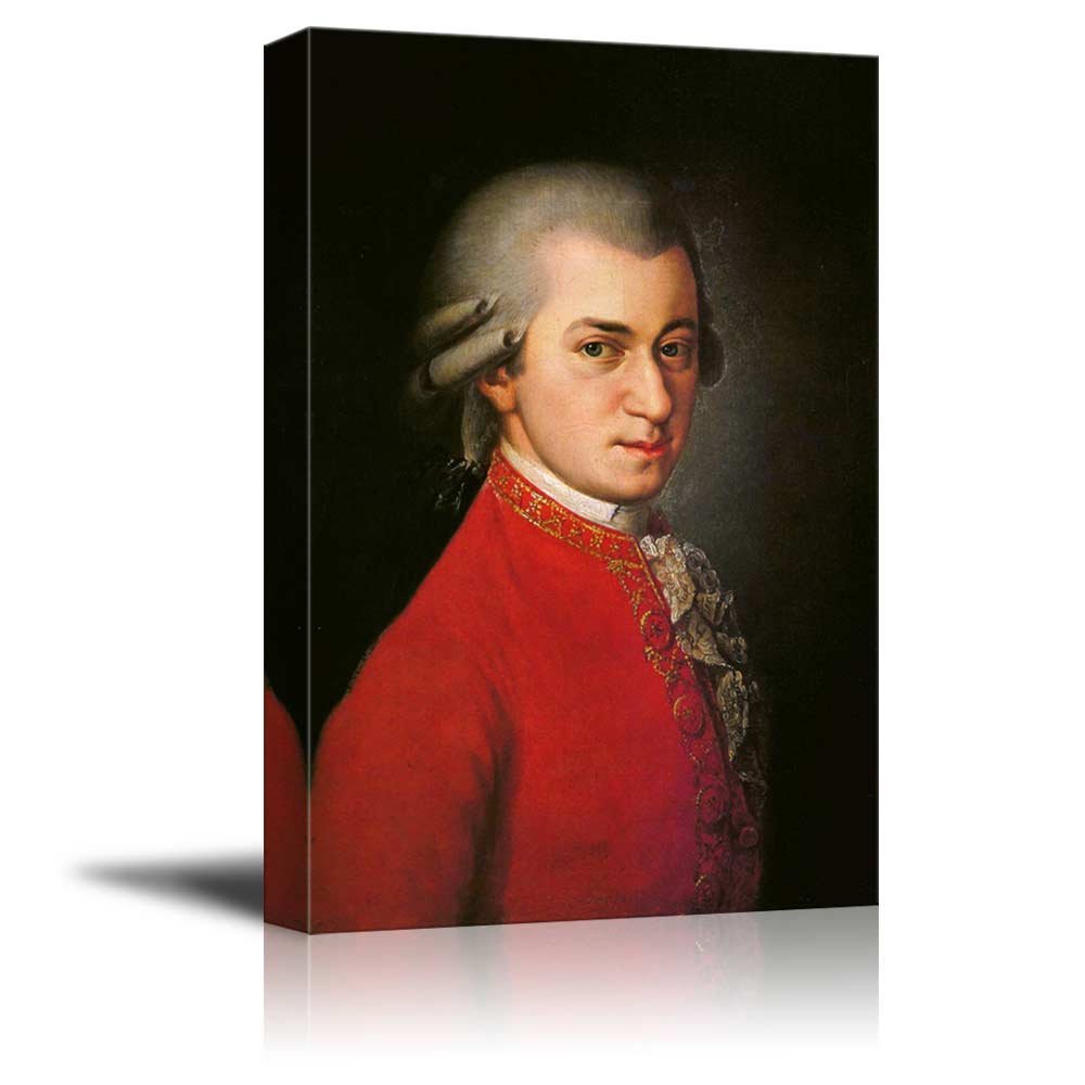 Portrait of Wolfgang Amadeus Mozart - Inspirational Famous People Series | Giclee Print Canvas Wall 