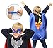 Ecparty 5 Different Superheros Cape and Mask Costumes Set Includes Bonus Matching Wristbands for Kids