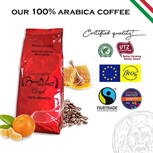 BOCCA DELLA VERITA® - Italienische Kaffeebohnen, Aroma ANGEL 100% ARABICA, 3 Packungen mit 1 kg, Natürlich und… – Bild 5