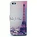Welity Retro Eiffel Tower PU Leather Wallet Type Magnet Design Flip Case Cover Credit Card Holder Pouch Case for Apple iPhone 5C