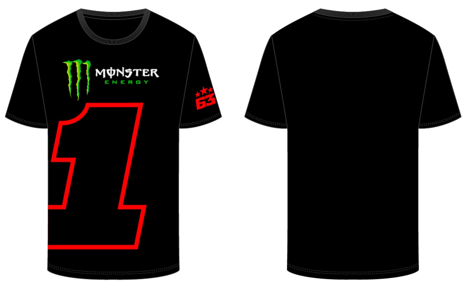 63 Dual Monster Bagnaia T-Shirt,Man,Black,L