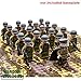 Titini 21PCs/Set WW2 Army Military Building Blocks France Italy Japan Britain China Small Soldier Officer Weapons Bricks Toys (21Pcs US Troops)
