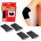 4 Pc Elastic Elbow Brace Support Sleeve Sports Medicine Compression Tennis Guard