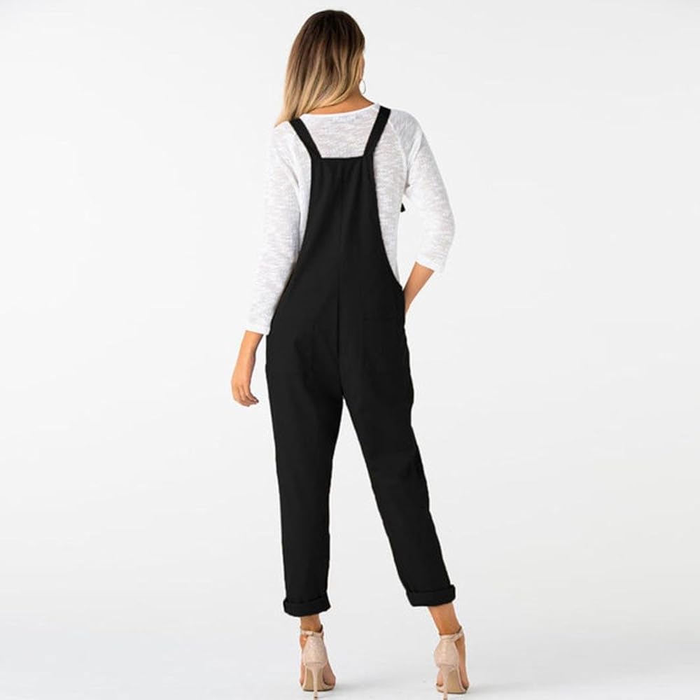 baggy black overalls