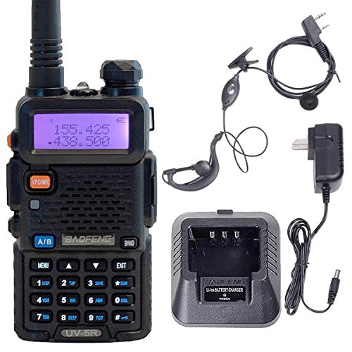 Safstar Rechargeable Walkie Talkies Two Way Radio UV-5R High Power Dual Band Interphone For Hiking Camping Trolling