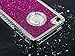 Pandamimi Deluxe Hot Pink Chrome Bling Crystal Rhinestone Hard Case Skin Cover for Apple iPhone 4 4S 4G With Front and Back Screen protector and Pink Stylus