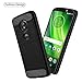 Moto G6 Play Case [Not Moto G6], OEAGO [Shock Resistant] Flexible Soft TPU Brushed Anti-Fingerprint Protective Cover and Carbon Fiber Design for Motorola Moto G6 Play (G Play 6th Generation) - Black