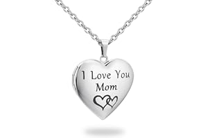 PHOCKSIN Locket Necklace for Women Black/Gold/Silver Locket Necklace for Girls Oval/Round/Heart Photo Necklace With Picture Inside Mothers Day Gifts for Women