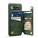 Samsung Galaxy S8 Card Holder Case, Galaxy 8 Wallet Case Spaysi(TM) Slim, Galaxy S8 Folio Leather case 2017, Gift Box, for Galaxy S8 (Green)