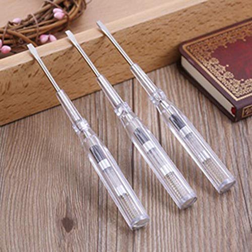 Tralntion Electric Circuit Detector Detection Pen Voltage Tester Power Socket Test Pencil Transparent Screwdriver