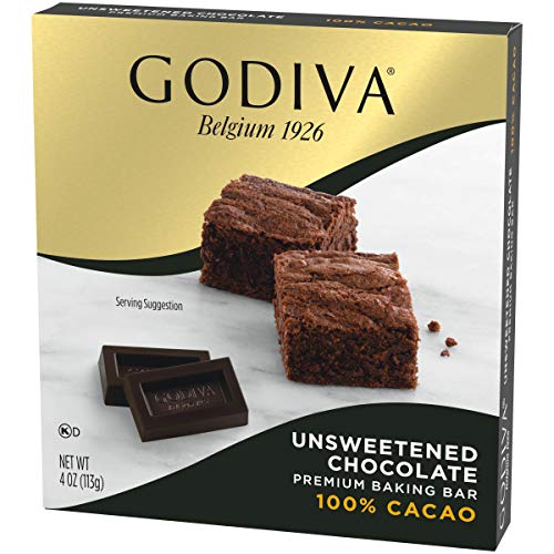 Godiva Unsweetened Chocolate Premium Baking bar, 4 oz