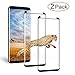 [2-Pack] Galaxy S8 Plus Glass Screen Protector, XKAUDIE Screen Protector [No Bubbles][Anti-Glare][Anti Fingerprint] 3D Curved Tempered Glass Screen Protector for Samsung Galaxy S8 Plus - Black