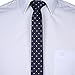 Elviros Men's Eco-friendly Fashion Polka Dot Skinny Tie 1.6'' (4cm) Navy Blue