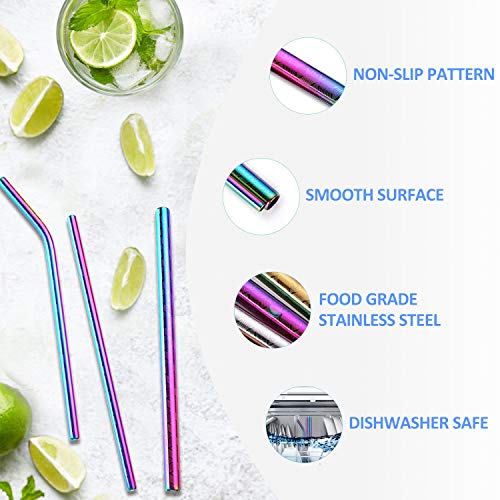 Reusable Metal Straw Boba Straws Extra Wide Stainless Steel Smoothie