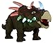 FanBell Battery Powered Triceratops Dinosaur Toy Realistic Sounds and Fun Lights, Walks and Roars(Colors May Vary)