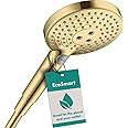 Hansgrohe 26531990 Raindance Select S 120 3 Jet EcoSmart 9 l/min Polished Gold Optic Hand shower, 3 Strahlarten mit Wassersparfunktion
