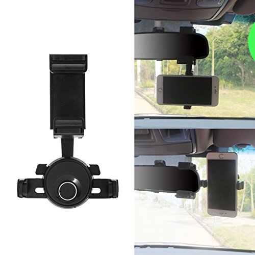 Yuly Mini 360Â° Rotation Car Rearview Mirror Mount Mobile Phone Holder Stand for Mobile Phone GPS PDA MP3 MP4