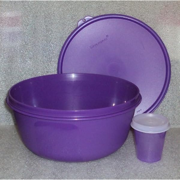Tupperware 6 1 4 Cup Modular Bowl Salad Set Purple Home Kitchen Amazon Com