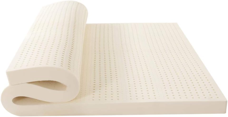 SQINAA Latex Mattress Topper,high Elasticity Natural Breathable Foldable Dormitory Mattess Soft Than Memory Foam Bed Mattress Sleeping Mattress-white 135x190cm(53x75inch)