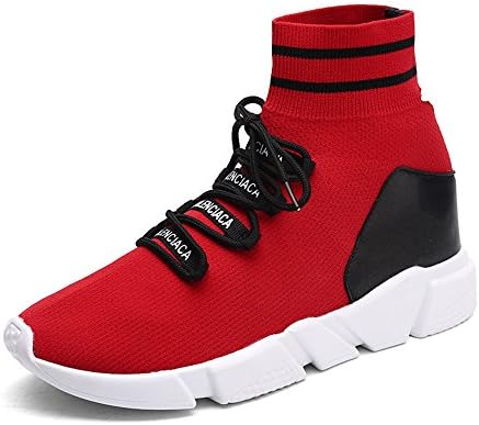 Oumanke Men's Lightweight Fashion Sneakers Outdoor Breathable Athletic Sport Running Shoes Red-44