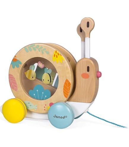 Amazon.com: Janod Zigolos Pull Along Fox Early Learning and Motor  