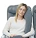 TRAVELREST Ultimate Travel, Neck & Body Pillow - Strap to Plane & Car Seat - Compact, Eases Shoulder Pain, Comfort and Convenient for Office Napping, Airplane, Bus & Train - Rolls Up Small - Blue
