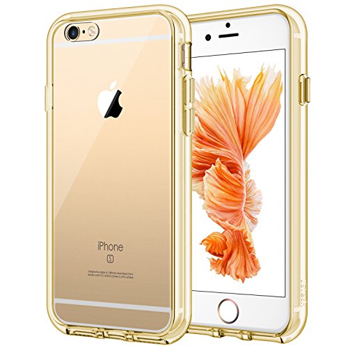 JETech Case for Apple iPhone 6 and iPhone 6s, Shock-Absorption Bumper Cover, Anti-Scratch Clear Back (Gold)